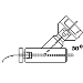 Axon Threaded Holder, 30 deg., With Suction Port And Wire
