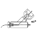 Axon Threaded Holder, 45 deg., With Suction Port And Wire