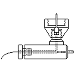 Axon Threaded Holder, 90 deg., With Suction Port And Wire