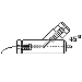 BNC Holder, 45 deg., With Suction Port and Wire