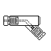 2 mm Jack Holder, Narrow, 45 deg., With Pellet