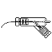 2 mm Jack Holder, Narrow, 45 deg., With Wire
