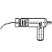 2 mm Jack Holder, Narrow, 90 deg., With Suction Port and Wire
