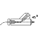 2 mm Jack Holder, 45 deg., With Suction Port and Wire