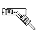2 mm Pin Holder, Narrow, 45 deg., With Pellet