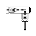 2 mm Pin Holder, Narrow, 90 deg., With Pellet