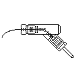 2 mm Pin Holder, Narrow, 45 deg., With Wire