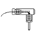 2 mm Pin Holder, Narrow, 90 deg., With Wire