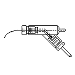 2 mm Pin Holder, Narrow, 45 deg., With Suction Port and Wire