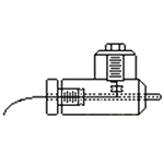 2 mm Jack Holder, 90 deg., With Suction Port and Wire