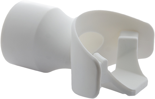 Disposable Rubber Mouthpiece for Spirometry and DLCO with tongue depressor, bilateral bite blocks, and flanged-style mouth seal.
