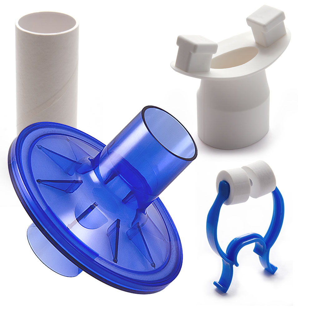 VBMax 33 mm PFT Kit With Standard Filter, Blue Foam Nose Clip, Rubber Mouthpiece for CustoMed