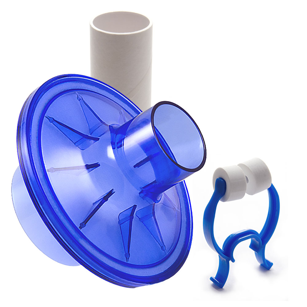 VBMax 48 mm PFT Kit With Standard Filter, Blue Foam Nose Clip for KoKo Spirometers