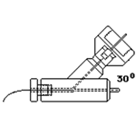 Axon Threaded Holder, 30 deg., With Suction Port And Wire