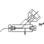 Axon Threaded Holder, 30 deg., With Suction and Perfusion Ports and Wire