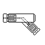 2 mm Jack Holder, Narrow, 45 deg., With Pellet