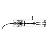 2 mm Jack Holder, Narrow, With Suction Port and Wire