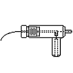 2 mm Jack Holder, Narrow, 90 deg., With Suction Port and Wire