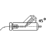 2 mm Jack Holder, 45 deg., With Suction Port and Wire