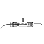 1.6 mm Pin Holder, Narrow, With Suction Port and Wire