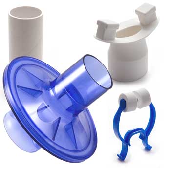 VBMax 36 mm PFT Kit With Standard Filter, Blue Foam Nose Clip, Rubber Mouthpiece for MGC Diagnostics, MedGraphics