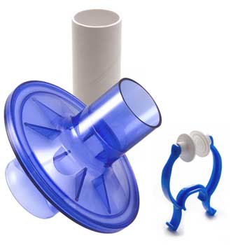VBMax 36 mm PFT Kit With Standard Filter, Blue Rubber Nose Clip for MGC Diagnostics, MedGraphics