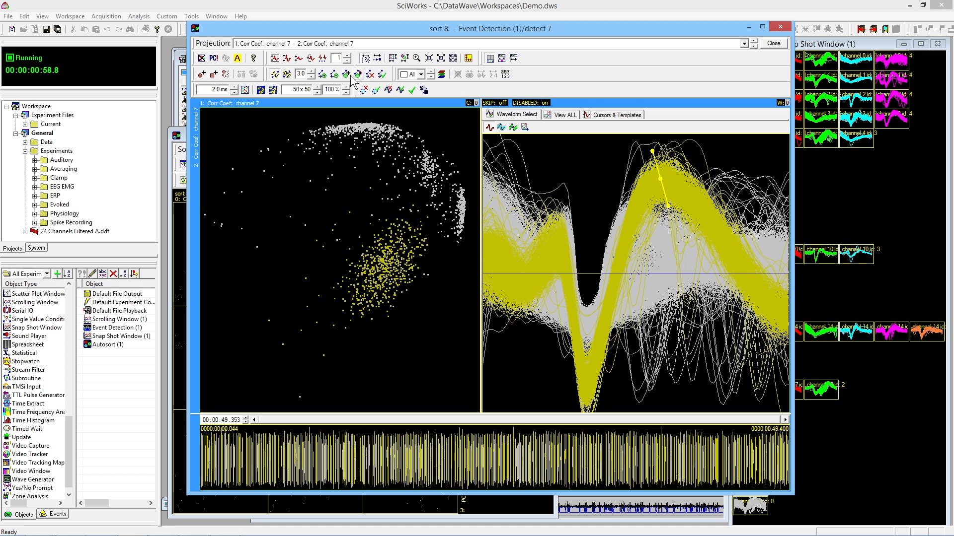 Spike Sorting in SciWorks